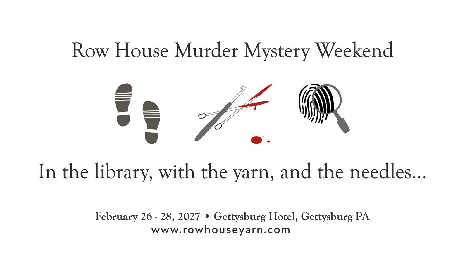 Our next Murder Mystery Knitting Weekend is in Gettysburg PA!