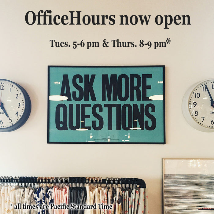Announcing Office Hours!