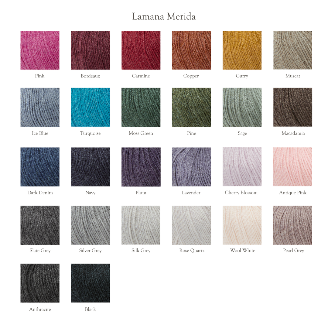 Merida (50% wool, 25% silk, 25% polyamide)