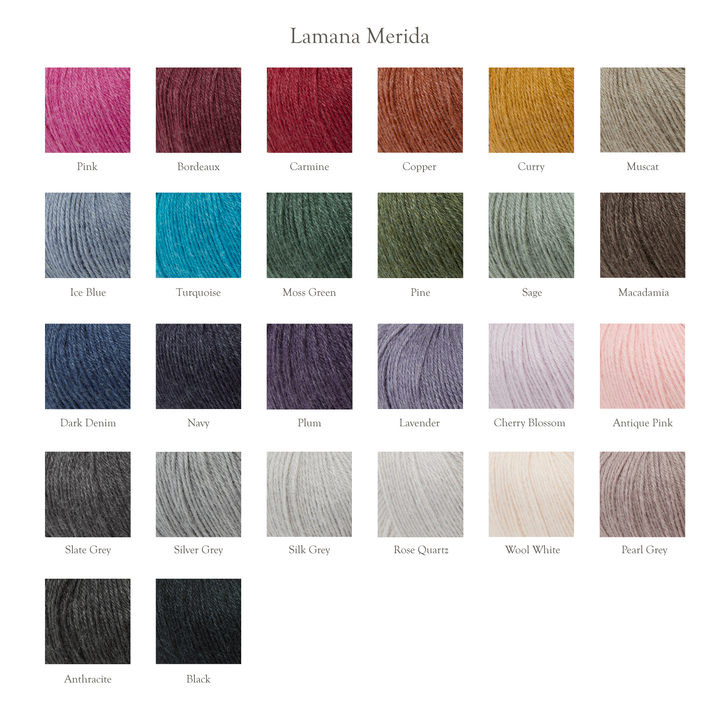 Merida (50% wool, 25% silk, 25% polyamide)