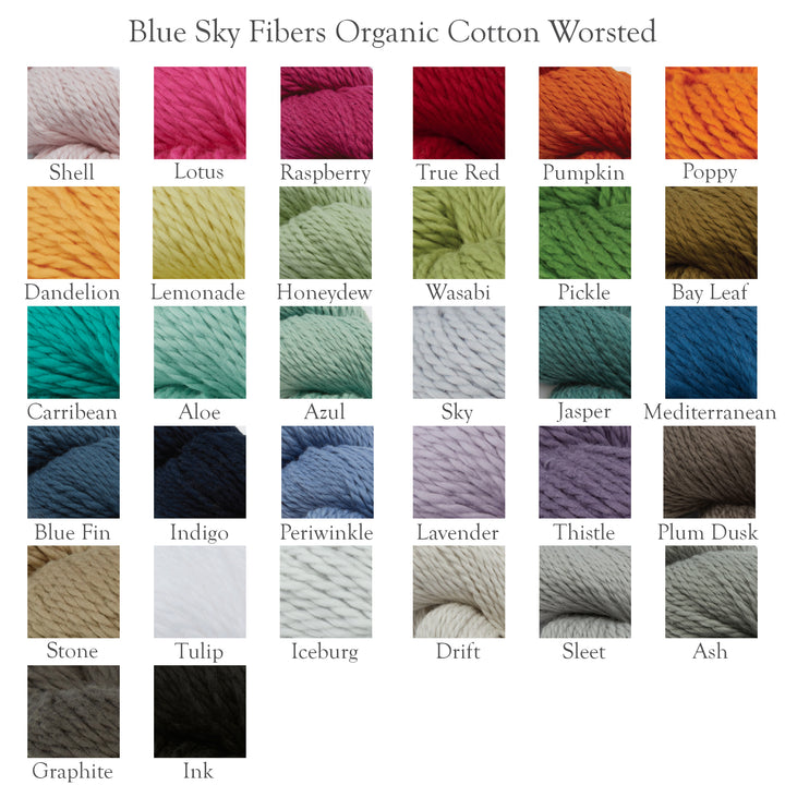 Organic Cotton Worsted (100% cotton)