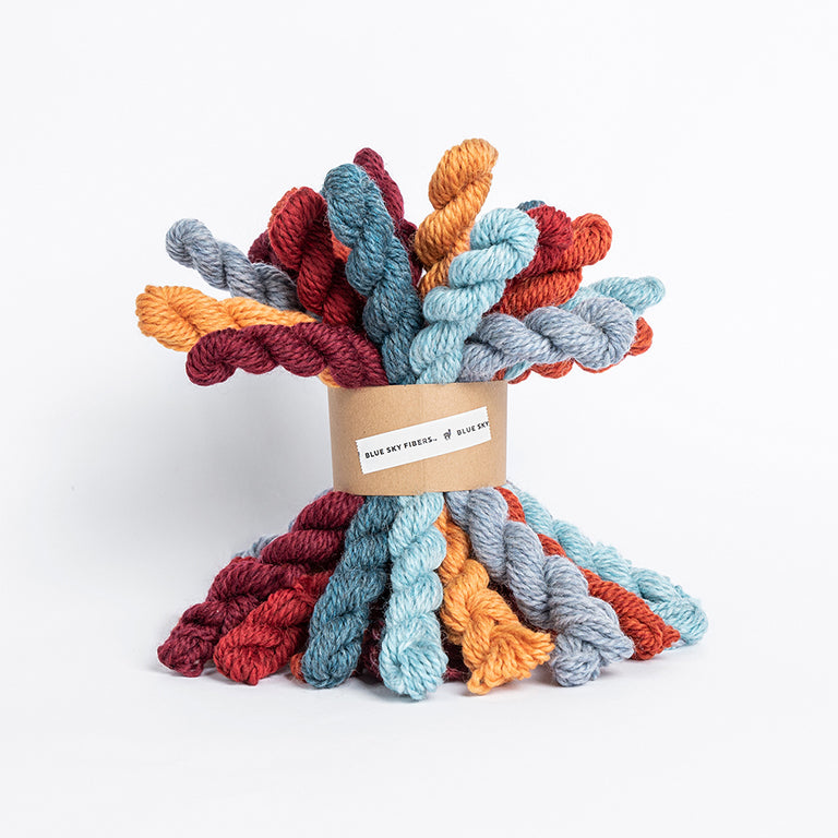 Woolstok Mini Hank Bundle (100% wool) - Fire & Ice – Row House Yarn