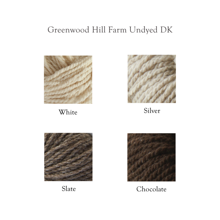 Greenwood Hill Farm Undyed DK (100% wool)
