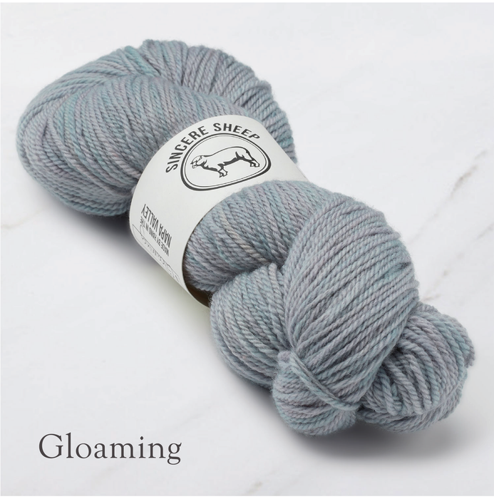 Hand Dyed 85/ 15 Polwarth wool/ Silk Yarn – 300 yd bundles, D.K.